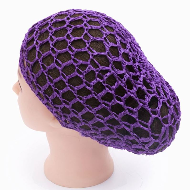 Wholesale Unisex Polyester Hair Night Sleep Hat Hair Crocchet Net Cap Summer Head Covers Solid Wig Cap Turban Bonnet