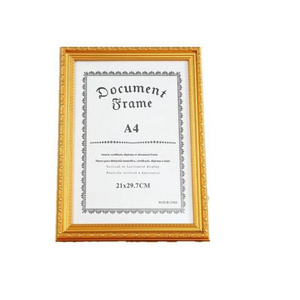 Hot Selling European Style Plastic Gold Frame Certificate Frame Decoration Photo  Cuadros OTHER Frame 1