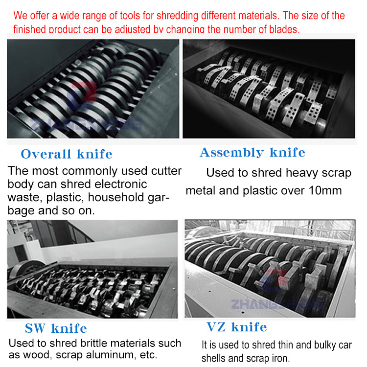 small scrap metal crusher solid waste,plastic bottle two shaft mini  shredder metal shredder machine