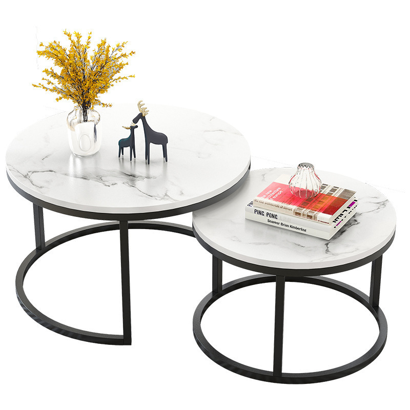 High Fashion Stainless Steel Living Room Round Coffee Table Furniture In Gold or Silver