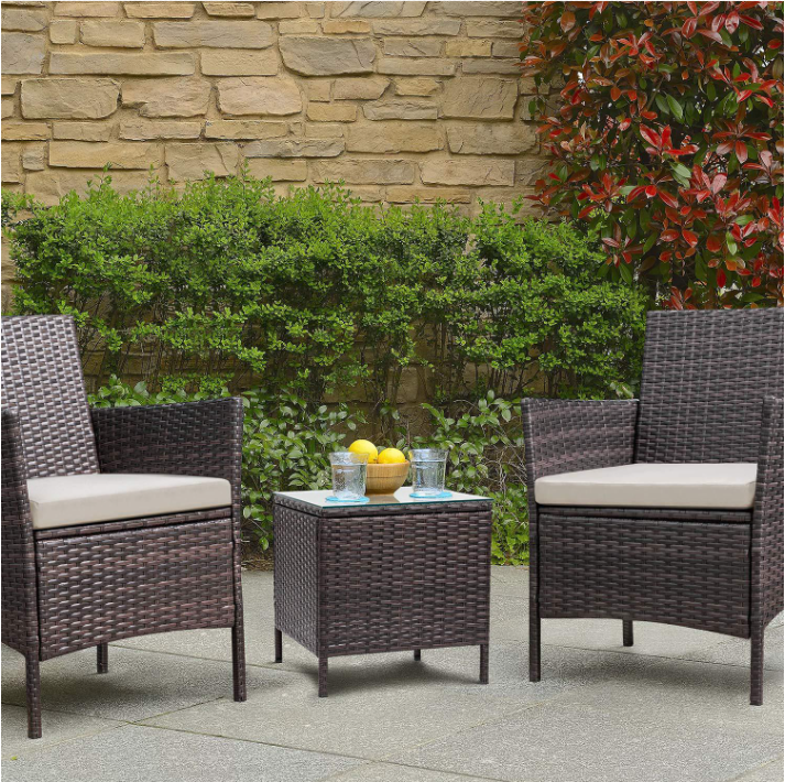 Leisure Modern Simple Wicker Rattan Garden Sofa Set Furniture Outdoor handcrafted wicker sofa and Chair with table set