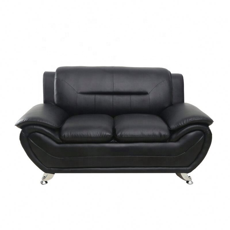 Faux Leather Living Room one seater chair single chair pu pvc - Black White red beige stationary sofa