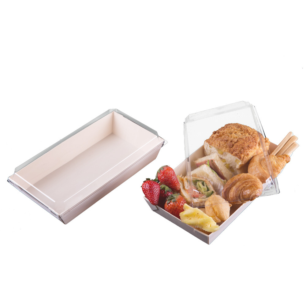 Hot Selling Take Away Small Kraft Paper Cookie Lunch Japanese Sushi Wooden Bento Box Disposable