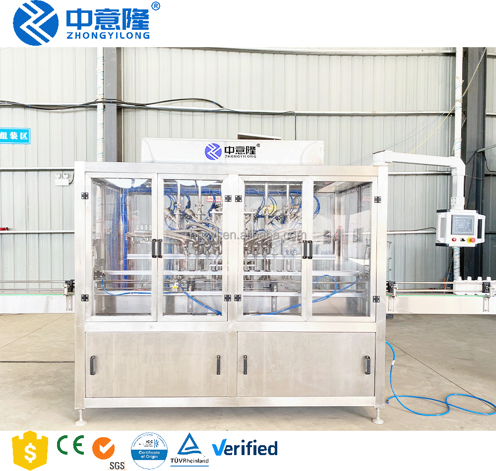 Automatic factory price tomato paste sauce salad dressings canning machine viscous liquid dispensing filling machine line