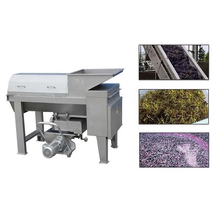 Electric fresh  grape crusher destemmer remove machine grape destemmer and crusher for wine