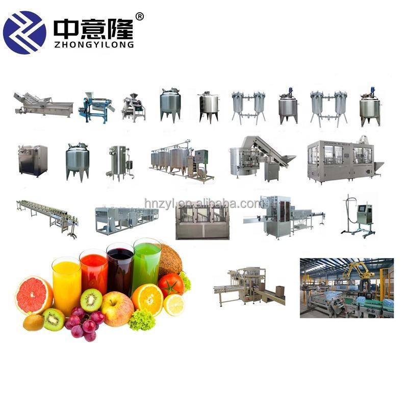 Complete Full Automatic fresh Fruit Juice Processing Line  Drink Production Line Juice Filling Machine