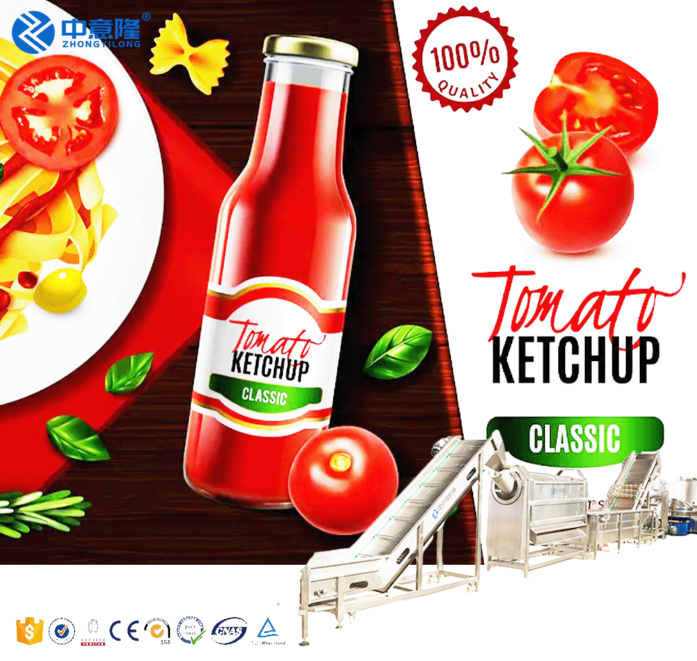 Industrial Commercial Automatic Fresh Ketchup Processing Tomato Puree Production Line Tomato Paste Making Machine