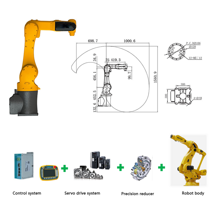 Fanuc Price Palletizing Automatic Robotic Collaborative Bag Robot Palletizer