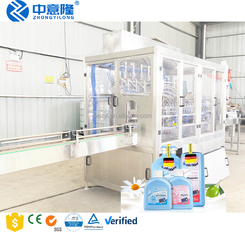 Automatic 4 /6/8/12 Heads Servo Piston Pump Juice Beverage oil  Quantitative Cosmetic Bottle Liquid Filling Machine