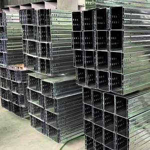 Channel type cable tray enclosed galvanized steel affordable lightweight cable management