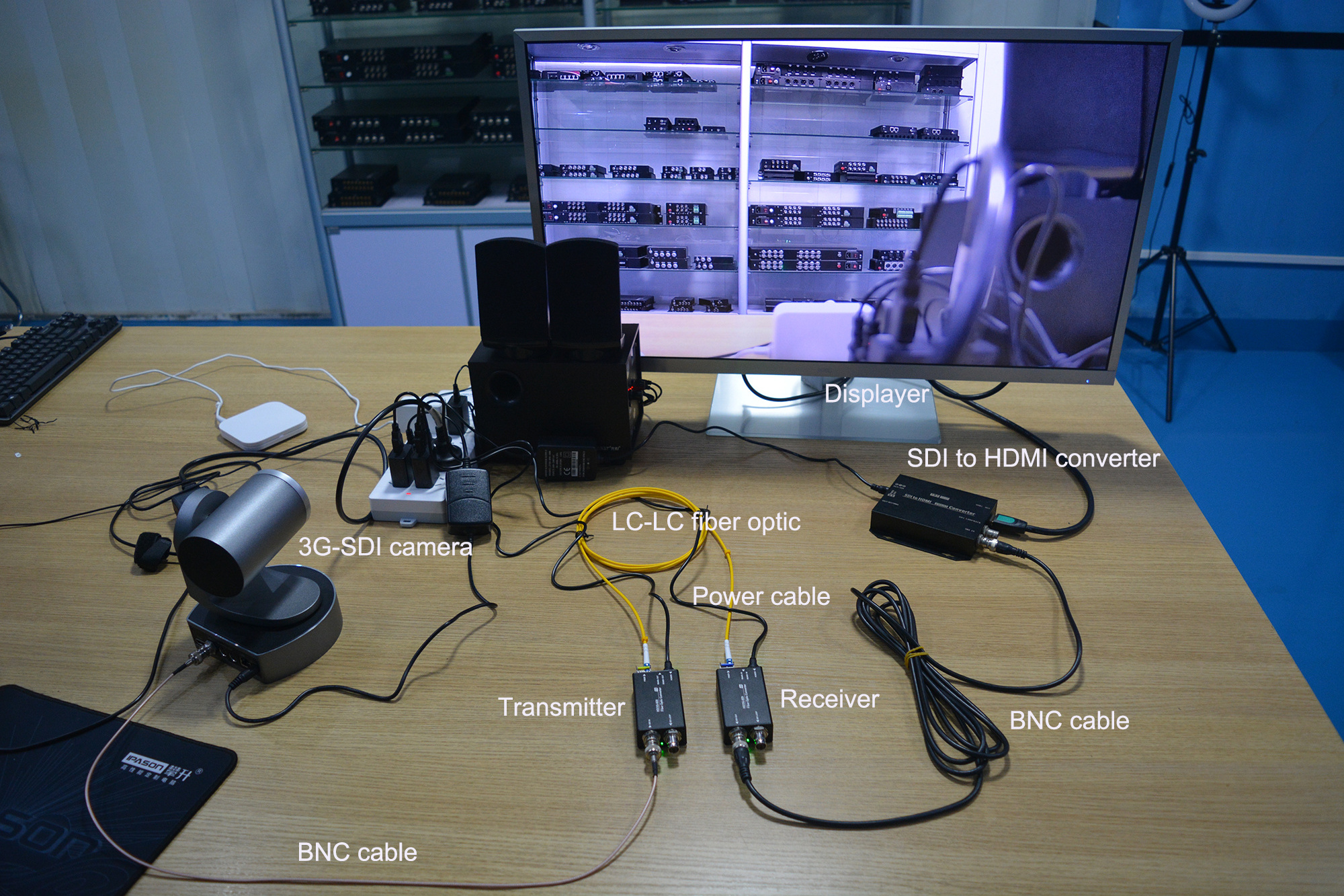 3G SDI Fiber Extender Single Mode SFP Transmitter and Receiver 3g SDI to Fiber Optic Converter