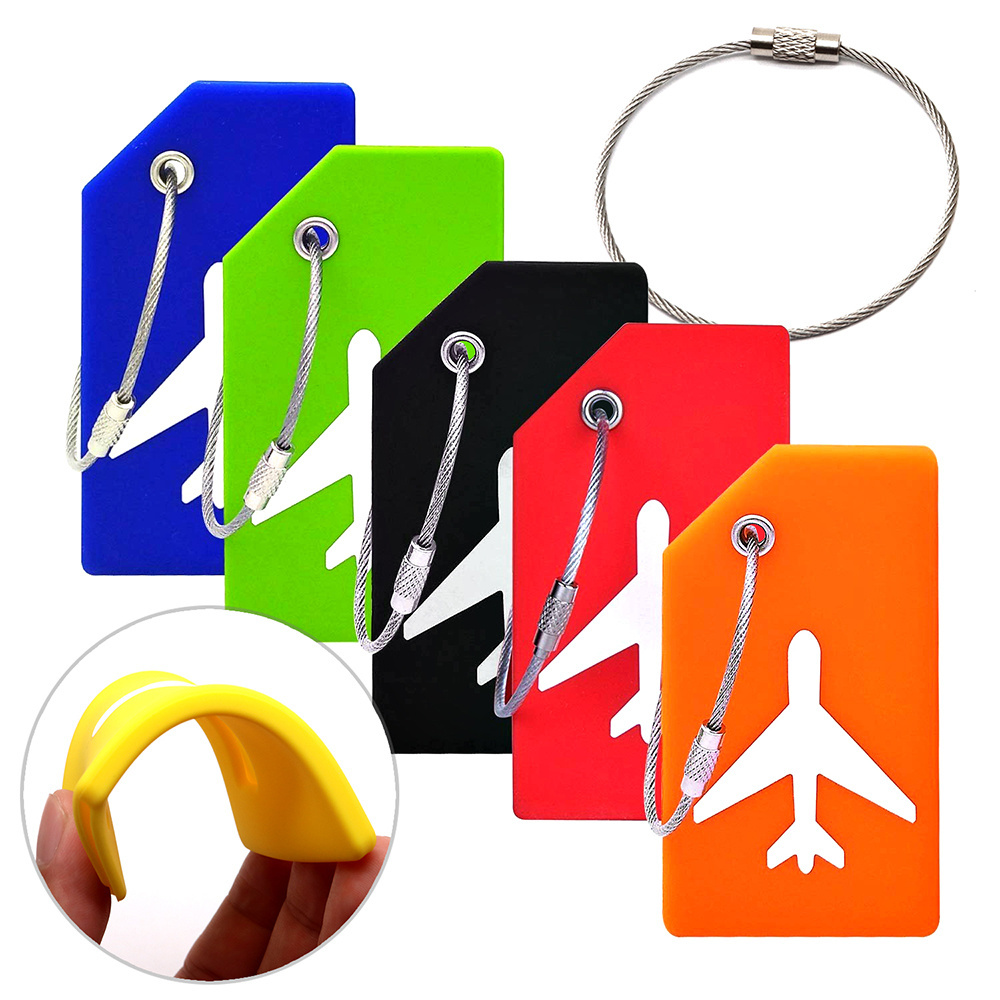 Personalized Bulk Custom 3D Logo Soft PVC Silicone Travel Rubber Luggage Tag