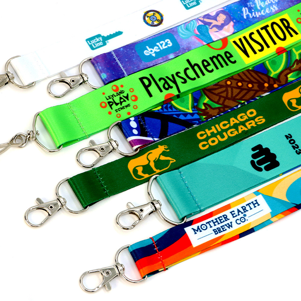 Wholesale Cheap Polyester Silk Screen Printed Custom Logo Lanyard With Cell Phone Strap