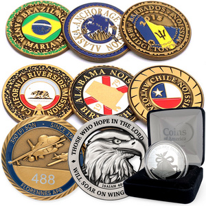 Manufacturer Custom Souvenir Gold Silver Copper Bronze Enamel Zinc Alloy 3D Metal Commemorative Challenge Coin