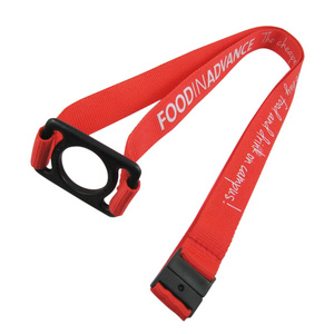 Personalized Logo Custom Polyester Heat Transfer Printed Adjustable Length Wine Beer Water Bottle Cup Holder Neck Strap Lanyard