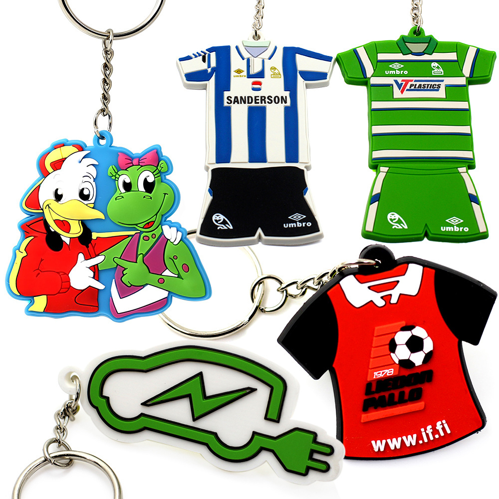 PVC Key Chain Manufacturer Wholesale Cheap Custom 2D 3D Silicon Rubber Soft PVC Keychain