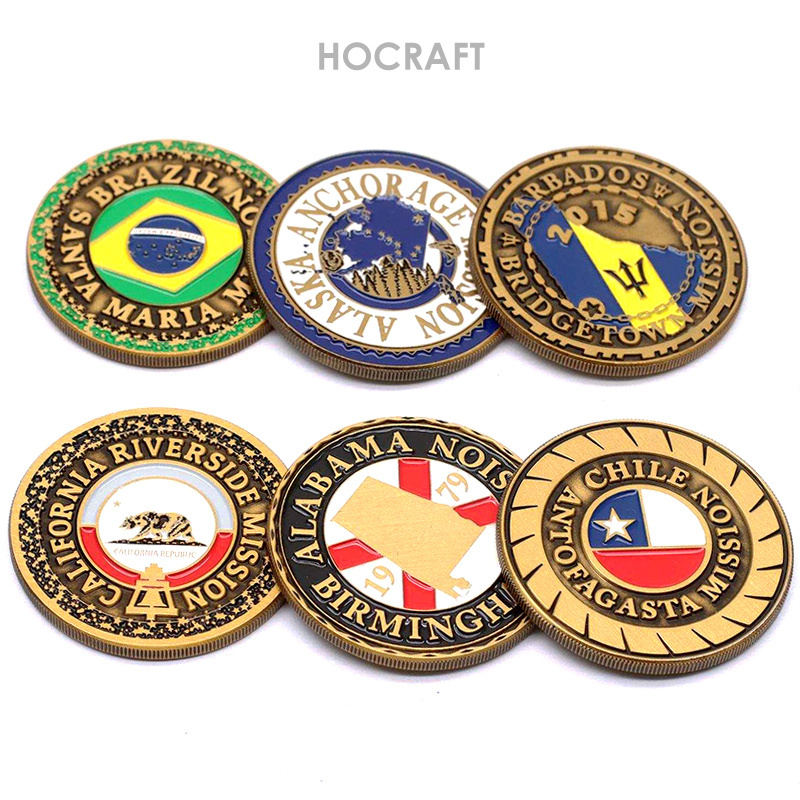 Manufacturer Custom Souvenir Gold Silver Copper Bronze Enamel Zinc Alloy 3D Metal Commemorative Challenge Coin