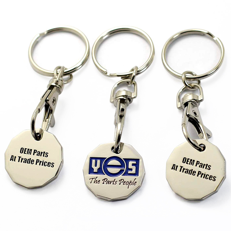 Shopping Trolley Pound Coin Holder Token Key Ring, Supermarket Locks Trolley Token Coin Keyrings