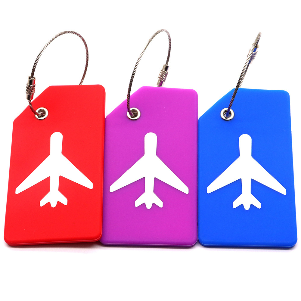 Personalized Bulk Custom 3D Logo Soft PVC Silicone Travel Rubber Luggage Tag