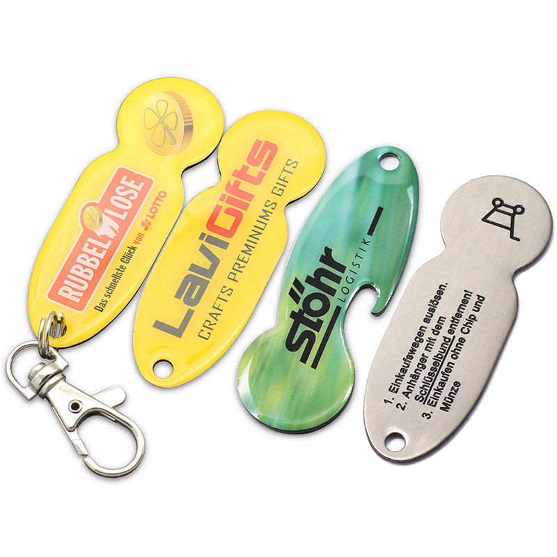 Shopping Trolley Pound Coin Holder Token Key Ring, Supermarket Locks Trolley Token Coin Keyrings