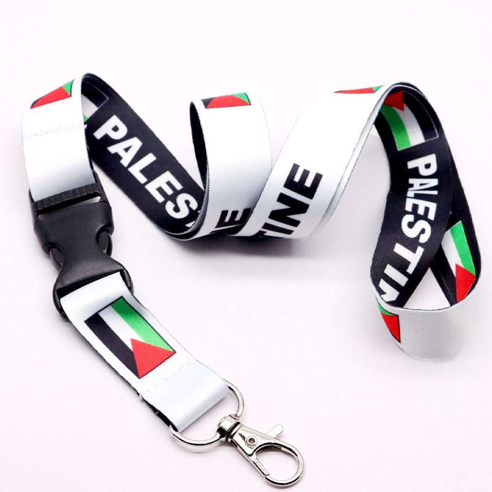 Wholesale Cheap Polyester Silk Screen Printed Custom Logo Lanyard With Cell Phone Strap