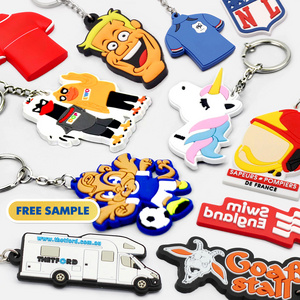 Custom 2D Soft Pvc Keychain Key Chain Logo Soft Rubber Keychains Silicone Keyring Rubber Personalized 3D Customized Key Chain