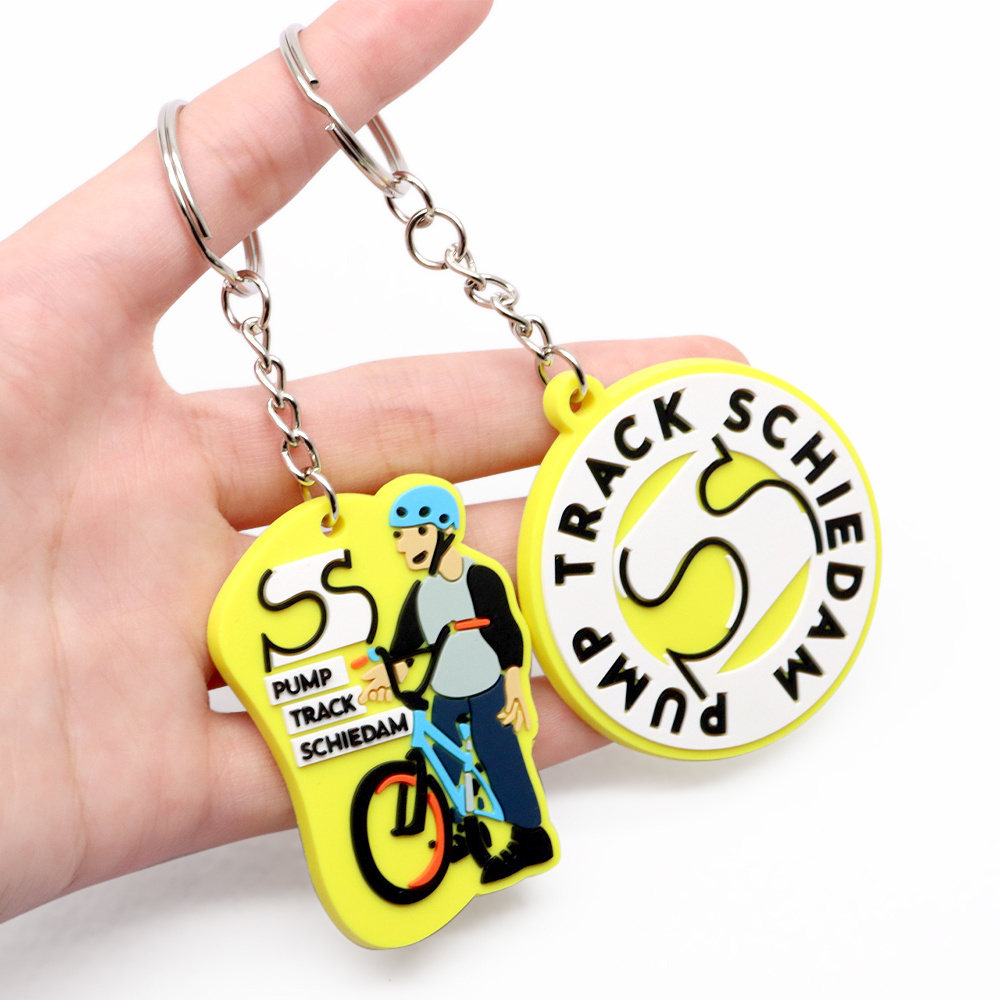 Custom 2D Soft Pvc Keychain Key Chain Logo Soft Rubber Keychains Silicone Keyring Rubber Personalized 3D Customized Key Chain