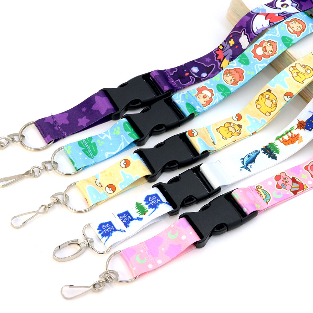 Wholesale Cheap Polyester Silk Screen Printed Custom Logo Lanyard With Cell Phone Strap