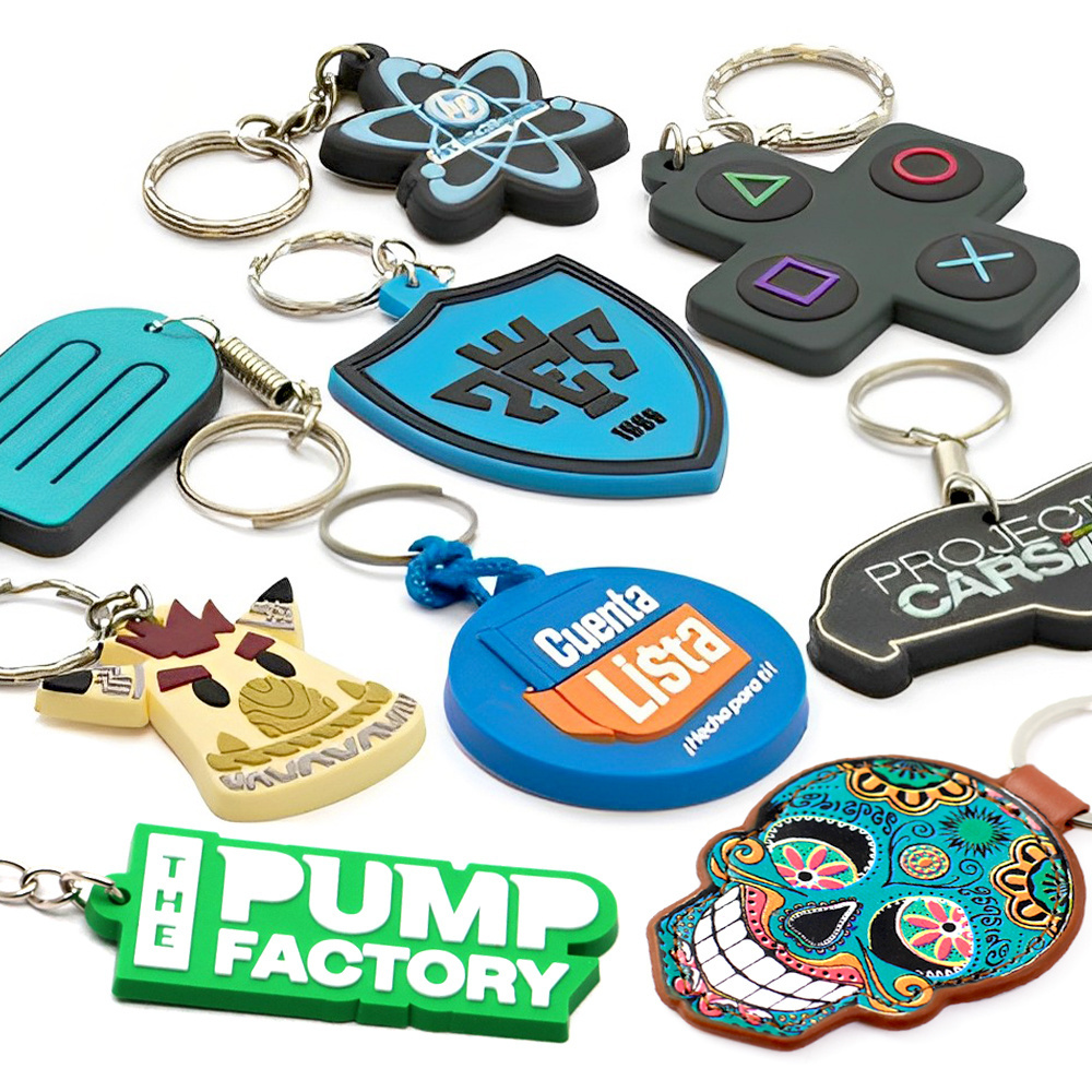 PVC Key Chain Manufacturer Wholesale Cheap Custom 2D 3D Silicon Rubber Soft PVC Keychain