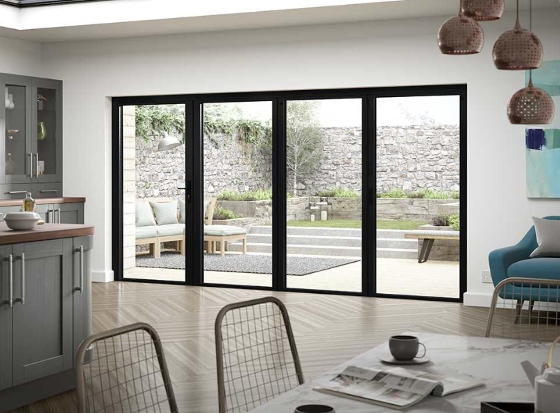 Clear GLASS-ALUMINUM WINDOWS Modern Horizontal Stainless Steel Home Public Glass Door with Aluminum Frame