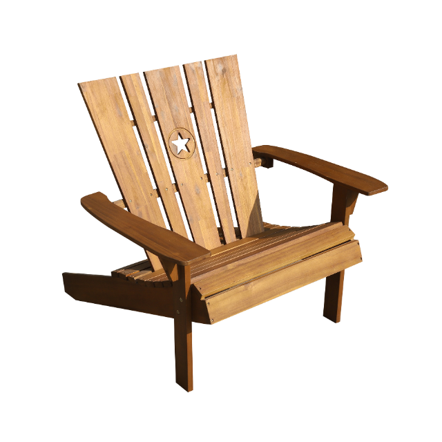 Folding Adirondack Chair Star Outdoor Furniture Patio Wooden Chair Modern Style Factory Price Vietnam Manufacturer