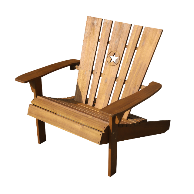 High Quality Exterior Garden Folding Adirondack Chair Star Outdoor Furniture Patio Wooden Chair Modern Style Made In Vietnam