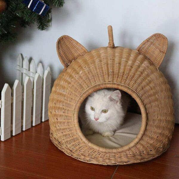 Hot sale handmade cat house, custom rattan pet carrier  handcrafted craftwome   from Vietnam HOANG LINH SG Kimy +84938616690