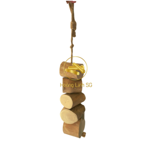 Eco-Friendly Wooden Hanging Bird Bite Chewing Swing Pet Swing  made in Vietnam HOANG LINH SG Kimy +84938616690