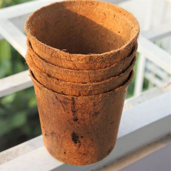 COCONUT COIR POT SEED STARRTER NURSERY COMPOSTABLE BIODEGRADABLE POTS FOR FARMING AND GARDENING HUNG TAM VN from Vietnam