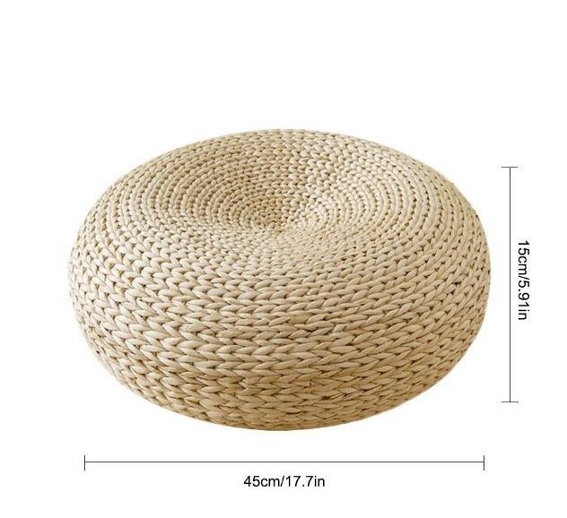 Water Hyacinth Pillow Rustic Straw Pouf Ottoman for Meditation Straw Cushion for Picnic Seat Pad HUNG TAM VN from Vietnam