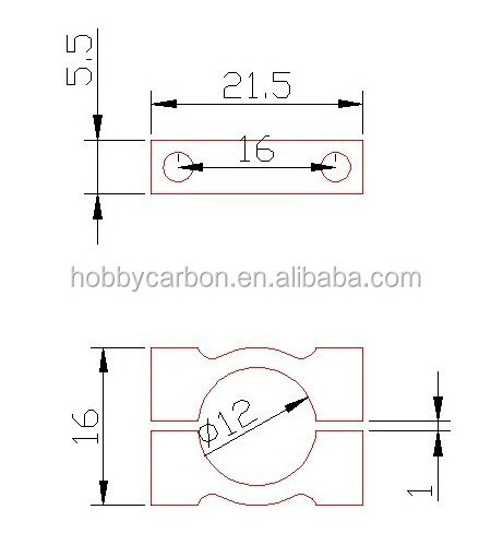 Pole Clamps 12mm Carbon Fiber Tube Aluminum Grips  Pipe for Drone UAV nylon plastic anodizing clips movable vertical roll custom