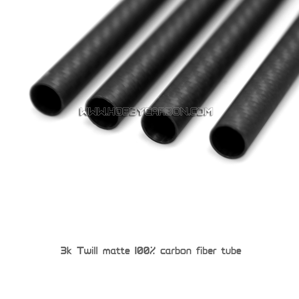 high strength carbon fibre pipe twill matte plain 15mm fiber tubes 500mm 100% 3K pipe rod pole boom square round octagonal