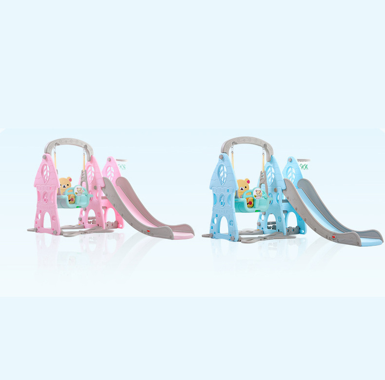 Updated Indoor 3 in 1 Children Happy Play Center Baby Toy Swing and Slide Set