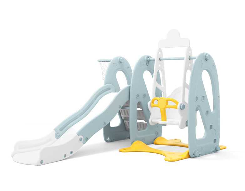 2021  new cloud theme kids plastic swing and slide set small indoor playground  combination