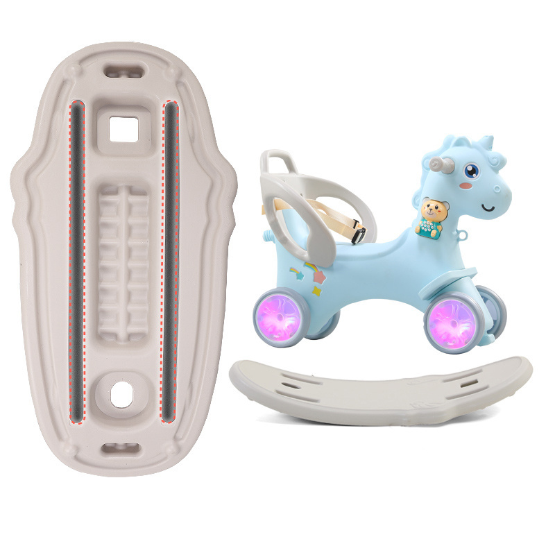 Updated Children Plastic 2 in 1 Baby Riding Toy Animal Rocking Horse for Kids