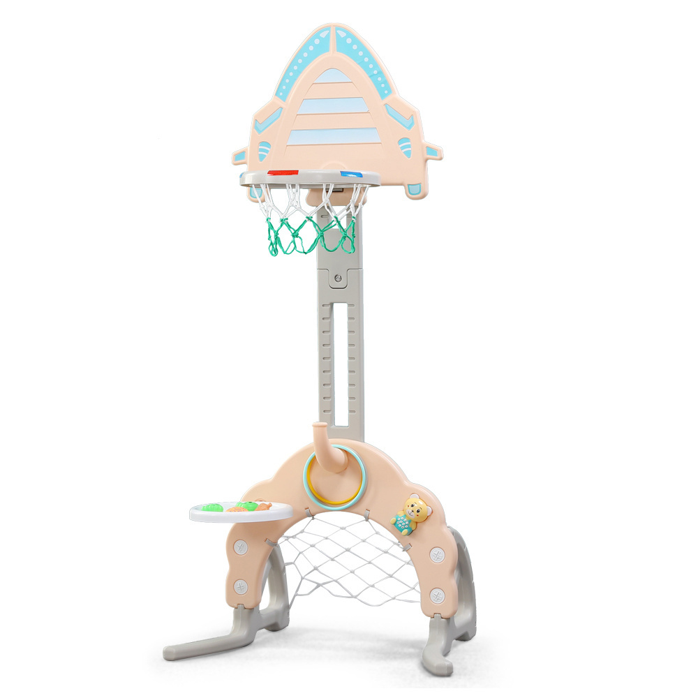 Updated Display Kids Sport Hall Toy Portable Mini Adjustable Basketball Stand Hoop with Ball