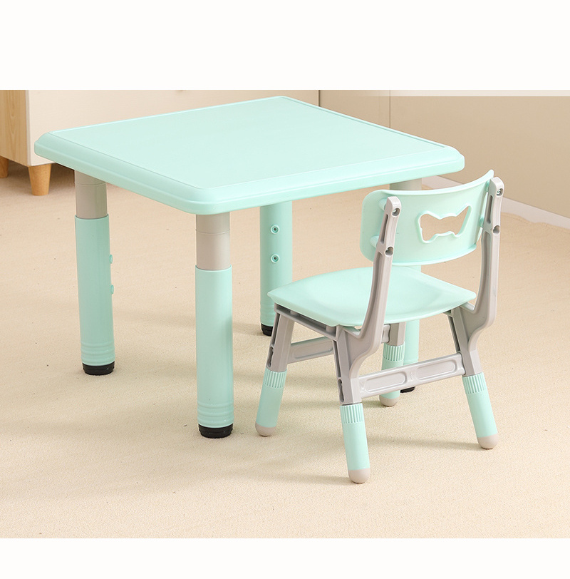 Updated Ergonomic Height Adjustable Kids Mushroom Plastic Table and Chairs Set for Studying