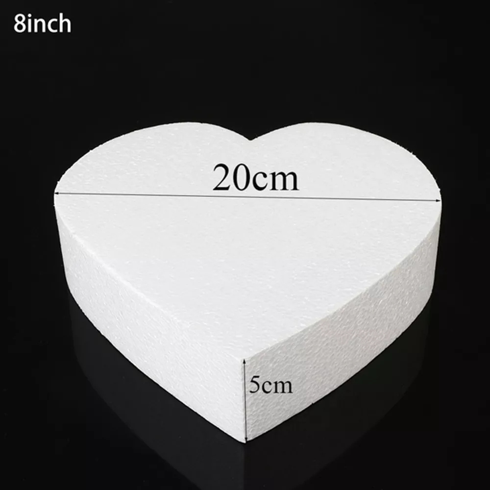 Heart Cake Molds Foam Mold Cake Muss Sugar Craft Party Diy Pop Molds Dummy Modelling Polystyrene Styrofoam Practice Model