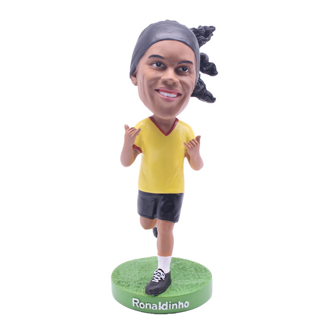 Custom Resin Bobble head Funny Soccer Football Player Dashboard Toy Figures Personalized Souvenirs with Art Theme