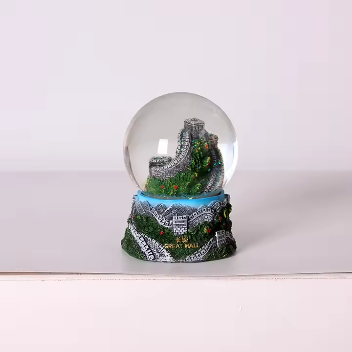 Creative Souvenir Gift Resin Great Wall Snow Globe Custom Glitter For Snow Globe For Home Decoration