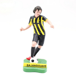 resin custom decorative figurines custom 3D Football SOCCER Player Action Figure Classic Moves statues Toy Players Figures