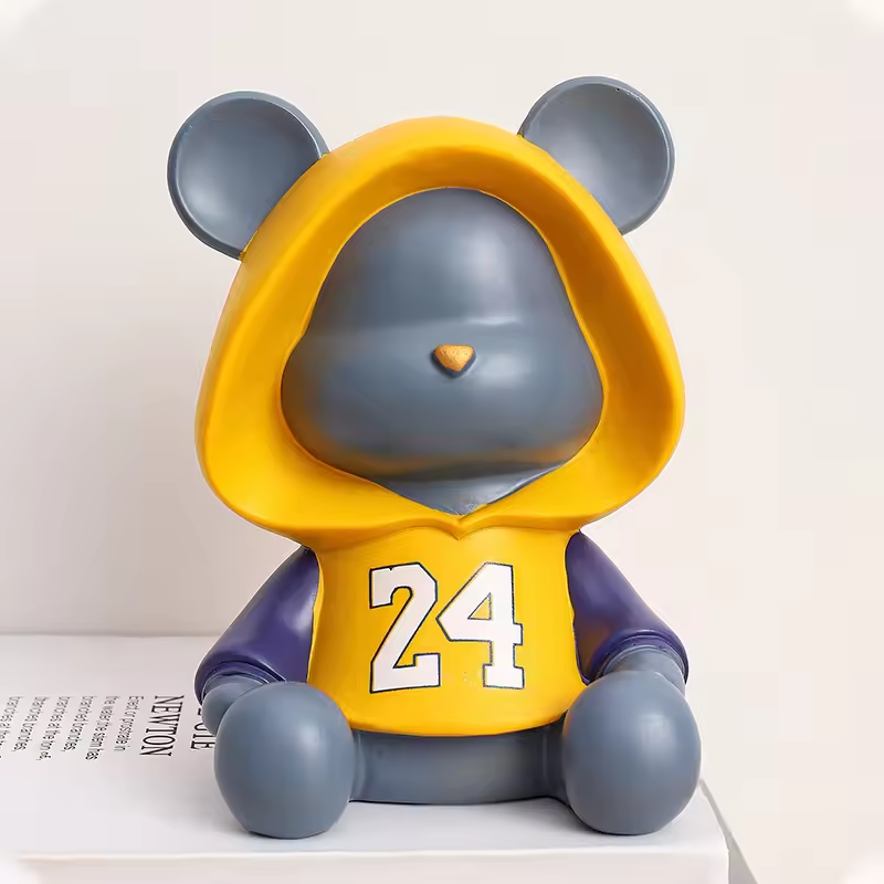 NBA Basketball Resin Bear Home Money Bank Adult Piggy Bank For Adults Saving Money