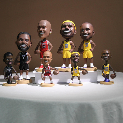 NBA Basketball Star Player 23 custom Bobble head Figurine Custom Interior Car Decor Accessories Resin Knick-Knacks for Home Use