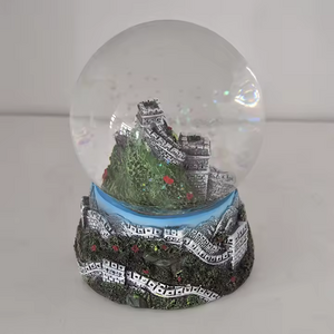 Creative Souvenir Gift Resin Great Wall Snow Globe Custom Glitter For Snow Globe For Home Decoration